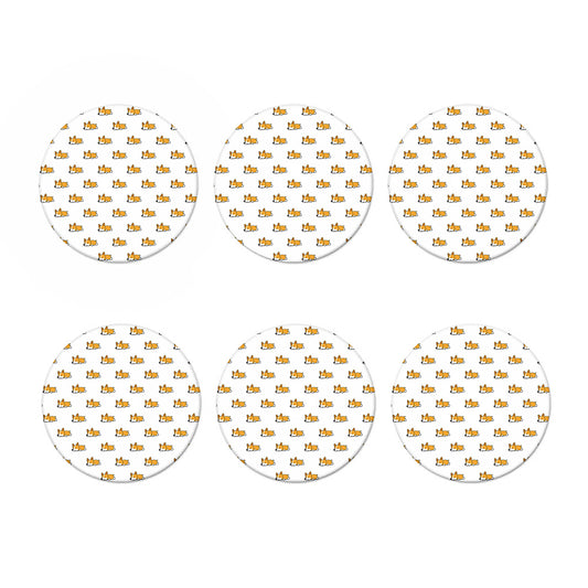 Sleeping Corgi Pattern Print Coaster Set
