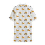 Sleeping Corgi Pattern Print Cotton Hawaiian Shirt