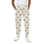 Sleeping Corgi Pattern Print Cotton Pants