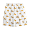 Sleeping Corgi Pattern Print Cotton Shorts