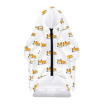 Sleeping Corgi Pattern Print Dog Zip Up Hoodie
