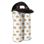Sleeping Corgi Pattern Print Double Neoprene Wine Tote