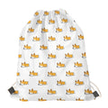 Sleeping Corgi Pattern Print Drawstring Bag