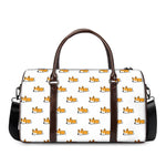 Sleeping Corgi Pattern Print Duffle Bag