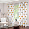 Sleeping Corgi Pattern Print Extra Wide Grommet Curtains