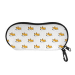 Sleeping Corgi Pattern Print Glasses Case