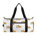 Sleeping Corgi Pattern Print Gym Bag