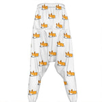 Sleeping Corgi Pattern Print Hammer Pants