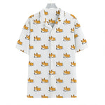 Sleeping Corgi Pattern Print Hawaiian Shirt