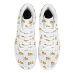 Sleeping Corgi Pattern Print High Top Leather Sneakers