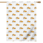 Sleeping Corgi Pattern Print House Flag
