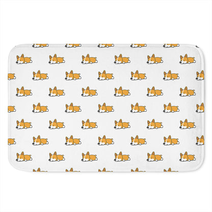 Sleeping Corgi Pattern Print Indoor Door Mat
