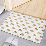 Sleeping Corgi Pattern Print Indoor Door Mat