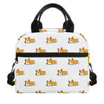 Sleeping Corgi Pattern Print Insulated Lunch Bag