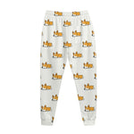 Sleeping Corgi Pattern Print Jogger Pants