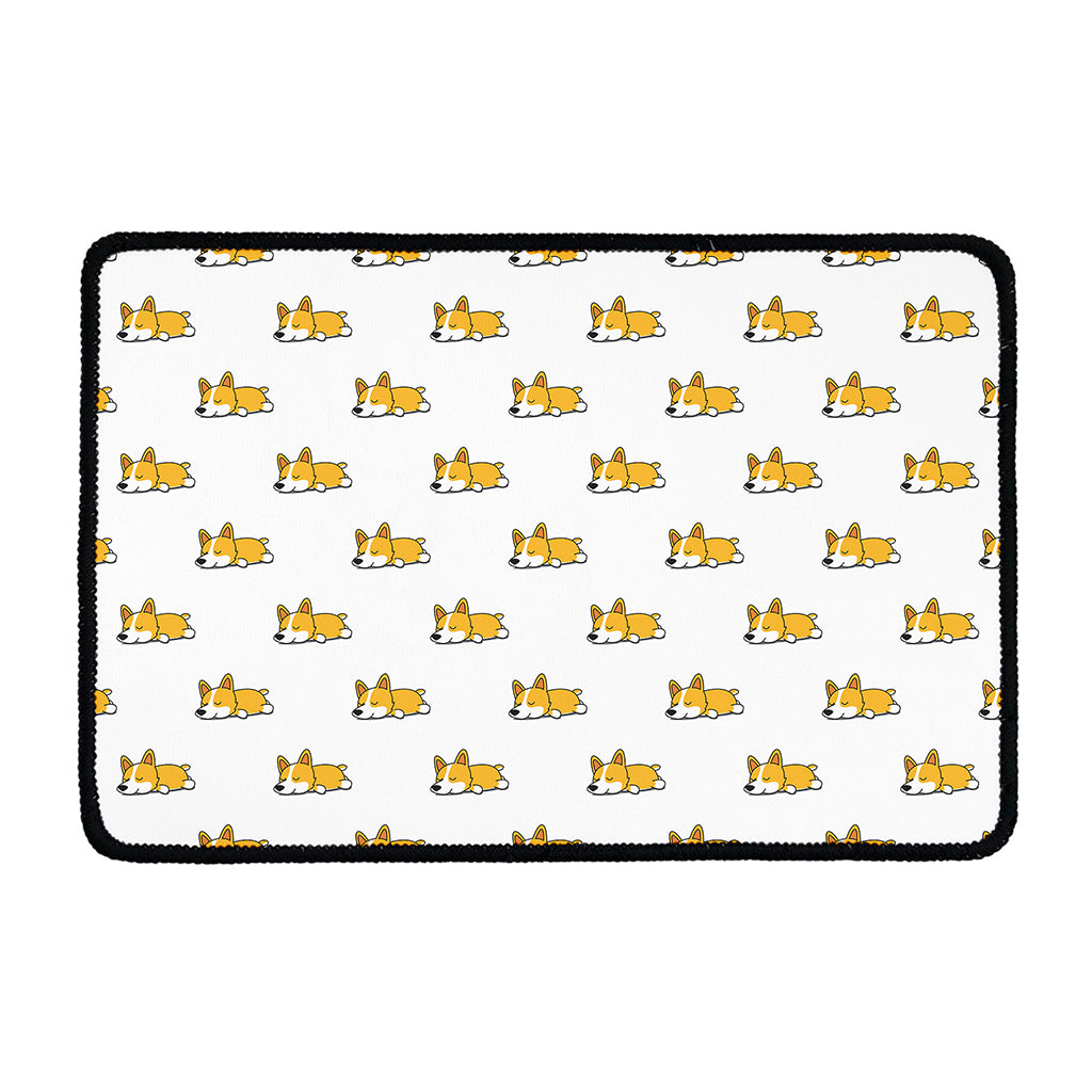 Sleeping Corgi Pattern Print Kitchen Mat