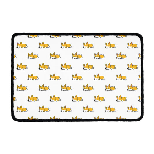Sleeping Corgi Pattern Print Kitchen Mat