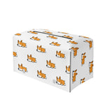 Sleeping Corgi Pattern Print Leather Tissue Box Cover