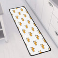 Sleeping Corgi Pattern Print Long Kitchen Mat