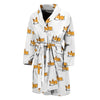 Sleeping Corgi Pattern Print Men's Bathrobe