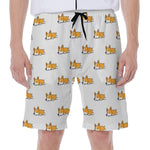 Sleeping Corgi Pattern Print Men's Beach Shorts