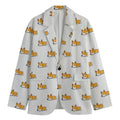 Sleeping Corgi Pattern Print Men's Blazer