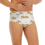 Sleeping Corgi Pattern Print Men's Briefs