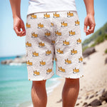 Sleeping Corgi Pattern Print Men's Cargo Shorts