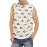 Sleeping Corgi Pattern Print Men's Fitness Tank Top