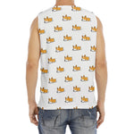 Sleeping Corgi Pattern Print Men's Fitness Tank Top