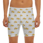 Sleeping Corgi Pattern Print Men's Long Boxer Briefs