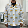 Sleeping Corgi Pattern Print Men's Shirt Jacket