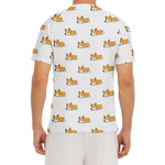 Sleeping Corgi Pattern Print Men's Short Sleeve Rash Guard