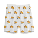 Sleeping Corgi Pattern Print Men's Sports Shorts