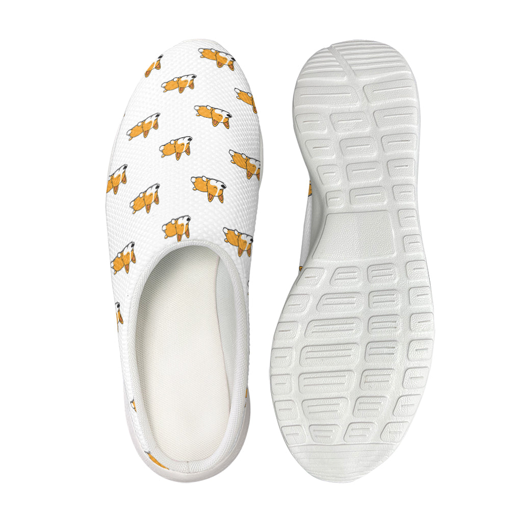 Sleeping Corgi Pattern Print Mesh Casual Shoes