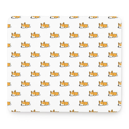 Sleeping Corgi Pattern Print Mouse Pad