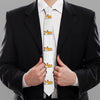 Sleeping Corgi Pattern Print Necktie