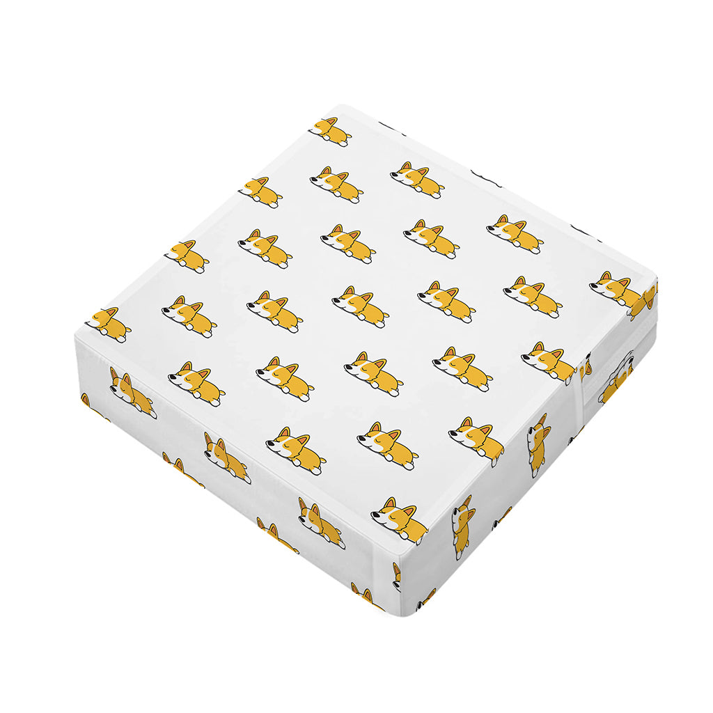 Sleeping Corgi Pattern Print Outdoor Seat Cushion Cover