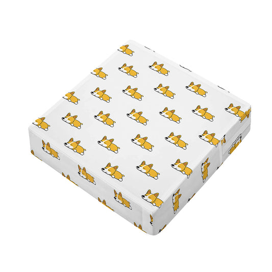 Sleeping Corgi Pattern Print Outdoor Seat Cushion Cover