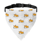 Sleeping Corgi Pattern Print Over The Collar Dog Bandana