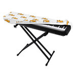 Sleeping Corgi Pattern Print Piano Keyboard Cover