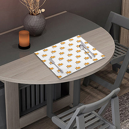 Sleeping Corgi Pattern Print Placemat