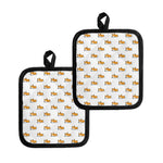 Sleeping Corgi Pattern Print Pot Holders