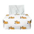 Sleeping Corgi Pattern Print Rectangle Tissue Box Cover