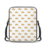 Sleeping Corgi Pattern Print Rectangular Crossbody Bag