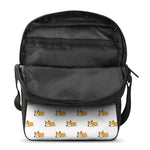 Sleeping Corgi Pattern Print Rectangular Crossbody Bag