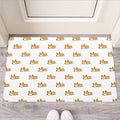 Sleeping Corgi Pattern Print Rubber Doormat