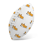 Sleeping Corgi Pattern Print Rugby Ball