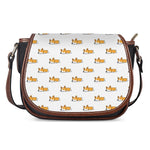 Sleeping Corgi Pattern Print Saddle Bag