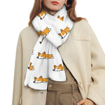 Sleeping Corgi Pattern Print Scarf